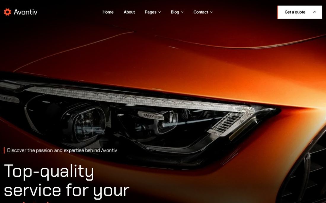 Avontiv website preview