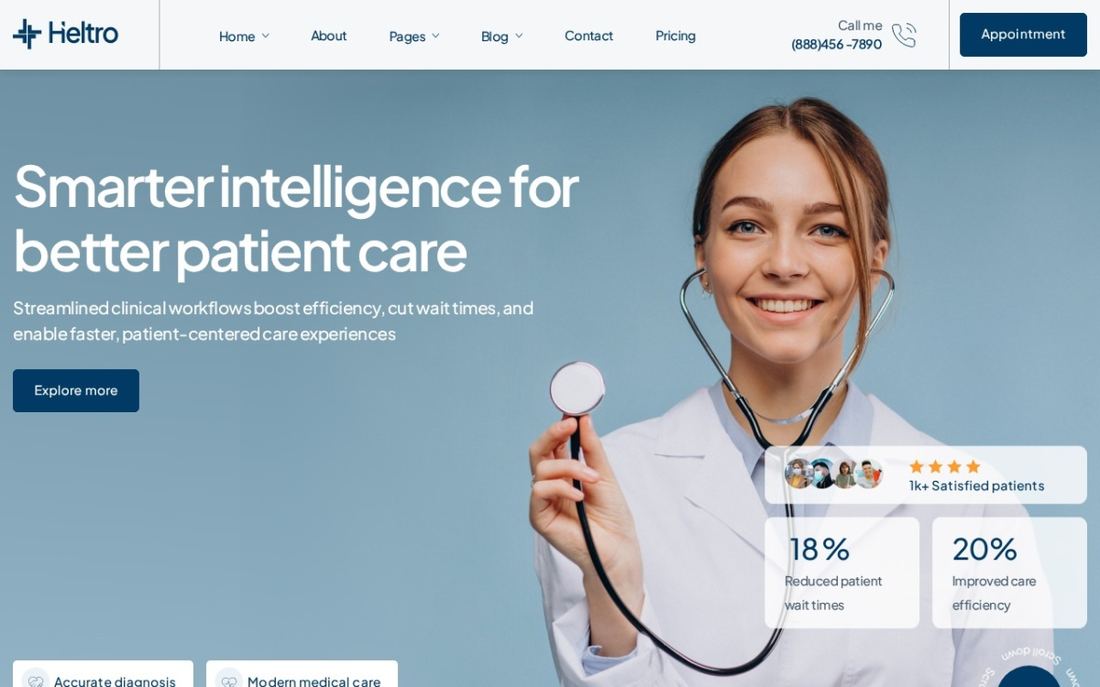 Heltro website preview