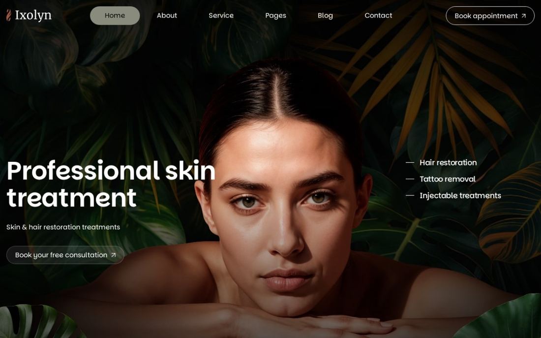 Ixolyn website preview