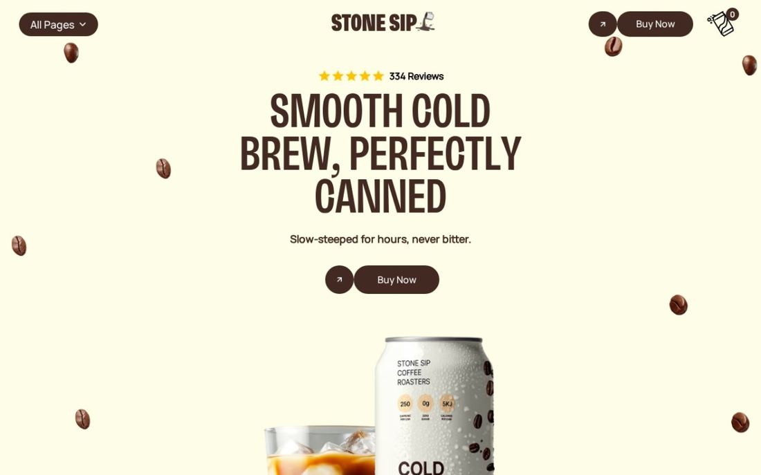 Stone & Sip website preview